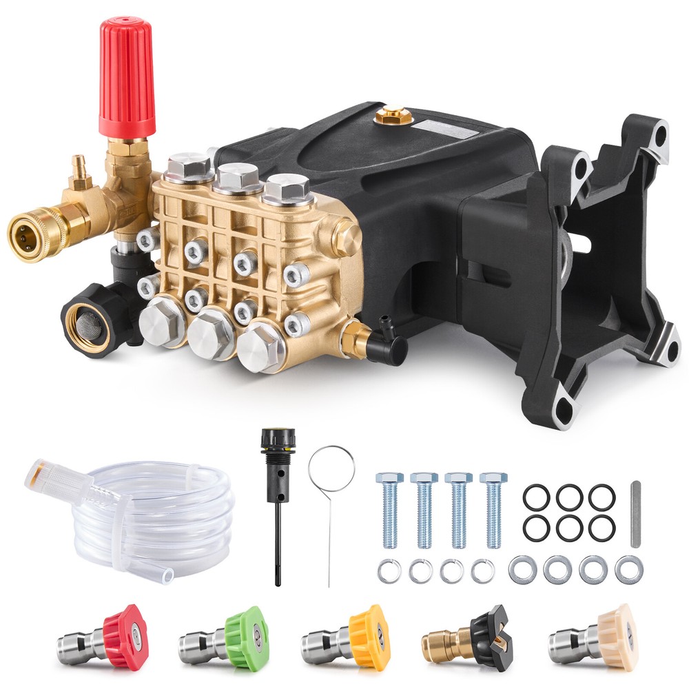 Pressure Washer Pump 1″ Shaft Horizontal Triplex Plunger 4200 PSI 4.2GPM