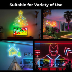 50FT LED Neon Rope Lights, Flexible Led Rope Lights Control with App/Remote, IP6