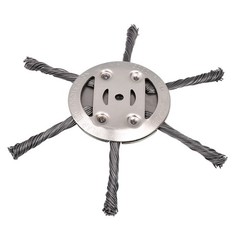 6 8 10 inch Steel Wire Wheel Brush Cutter Weed Eater Trimmer Head w/ Adapter Kit