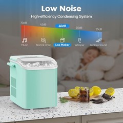 Portable Countertop Ice Maker Self-Cleaning Machine 9 Cubes in 6 Mins 26.5lbs