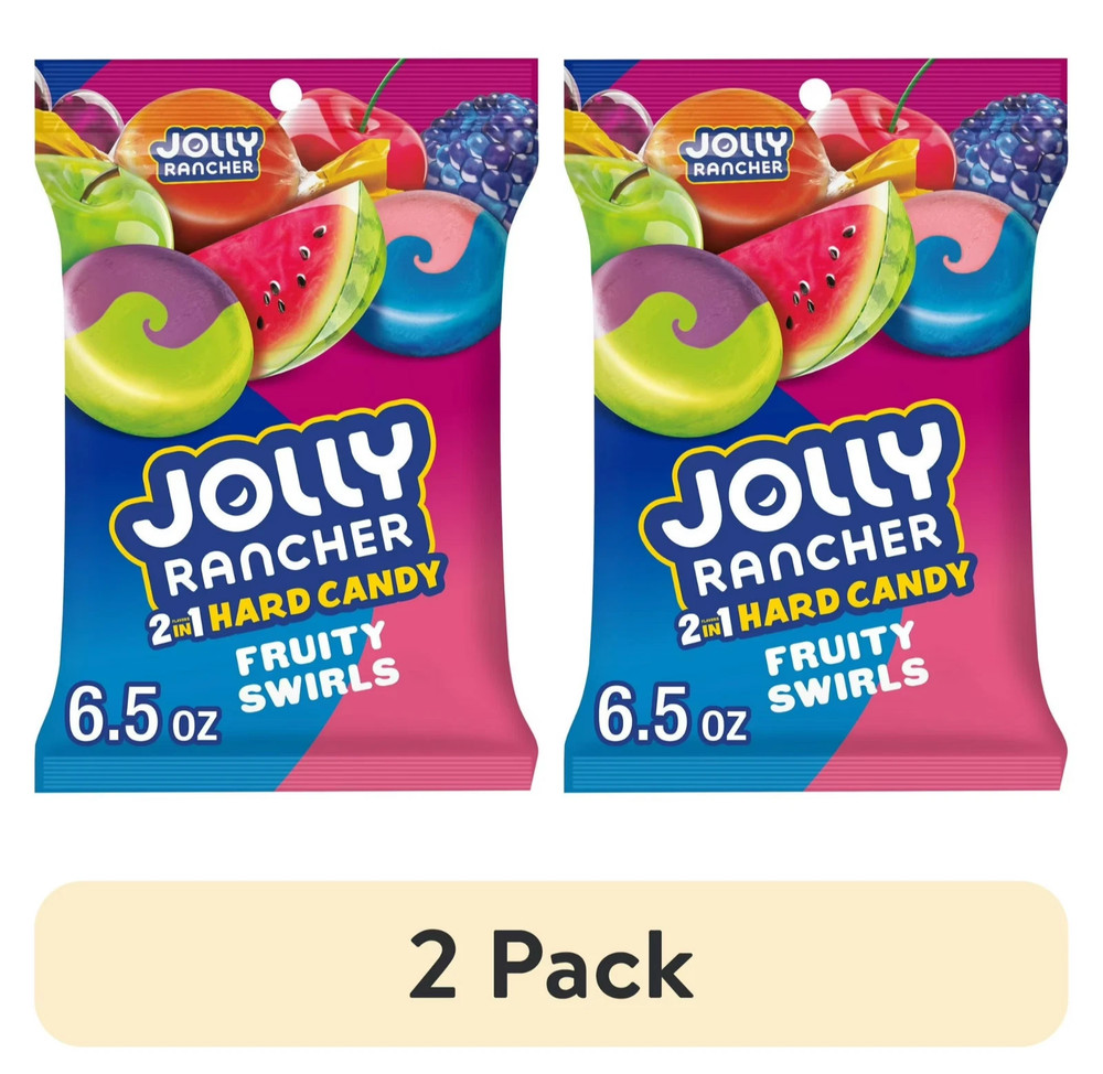 Jolly Rancher 2-in-1 Fruit Flavored Hard Candy, Bag 6.5 oz (2 pack)