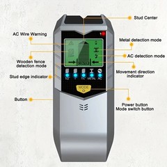 5 in 1 Stud Finder Wall Scanner LCD Display Detector for Wood AC Wire Metal Pipe