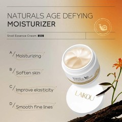 LAIKOU Snail Face Cream Hyaluronic Acid Moisturizing Cream Smoothing & Nourishin