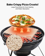 VEVOR Pizza Stone 20 x 14 in Rectangular Cordierite Stone for Baking Pizzas