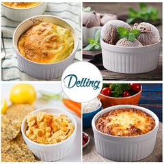 Ramekins 12 Oz Oven Safe, Creme Brulee Set, 6 PACK Porcelain Souffle Dish for Ba