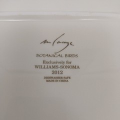 Williams Sonoma Marc Lacaze Botanical Birds Platter 15” year 2012