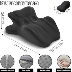 Sweet Spot Couple Pillow Couple Pillow Hip Pad Wedge Memory Foam 27°Angle Black