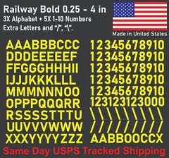 3X Alphabet & 0-10 Vinyl Decal Numbers – Mailbox, Wall, Address, Locker Stickers