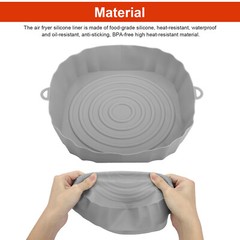 2Pcs Air Fryer Silicone Pot Baskets Liners Non-Stick Safe Oven Baking Tray Mats