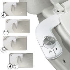 Bidet Fresh Water Dual Spray Kit Non Electric Toilet Seat Attachment Cold Wash