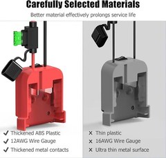 10X DIY Adapter Power Wheel Compatible With Milwaukee M18 Battery 18V Dock Power