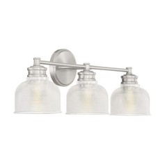 Savoy House 24.25 in. x 9.25 in. 3-Light Brushed Nickel Bathroom Vanity Light
