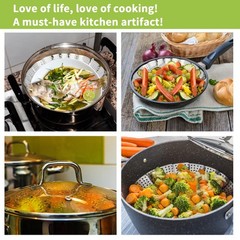 Expandable Steamer Basket set Stainless Steel Food Steamer set 10.3 In