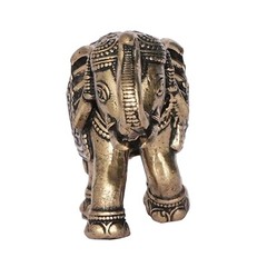 Handcrafted Brass Elephant Décor Showpiece Standard Antique Finish Home 4.57 Cm