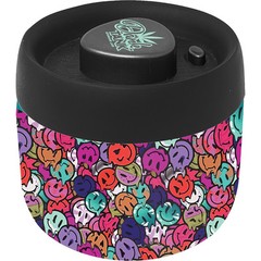4.25in Melty Smiley Face Dank Tank Vacuum Jar – 400ml Airtight Storage