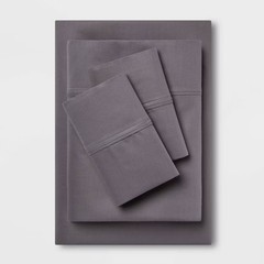Threshold 400 Thread Count Cotton Sateen 4-Piece Sheet Set Luxurious