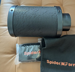 Spider Farmer 4″ Refillable Air Carbon Filter Odor Control for Inline Fan