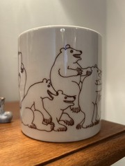 Taylor & Ng VTG 1979 Win Ng Japan Iconic Naughty Brown Bears Mug Signed Fun