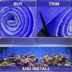 10-FT ROLL BLUE BONDED AQUARIUM FILTER MEDIA PAD 12″ X 10′ FILTER FIBER FLOSS.