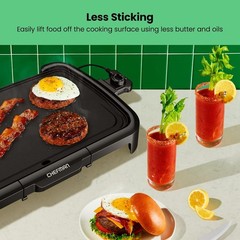 XL Electric Griddle with Removable Temperature Control, Immersible Flat Top G…