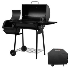 Royal Gourmet Charcoal Grill 30 IN Barrel with BBQ Cover Outdoor Backyard Patio