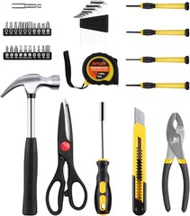 40-Piece Tool Set – General Household Hand Tool Kit with Plastic Toolbox Storage