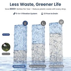 Hydrofast C100 Countertop Reverse Osmosis Water Filter System,6 Stage Filtration