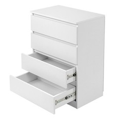 Chest Of 4 Drawer Tall Dresser For Bedroom Clothes Storage Furniture Cabinet