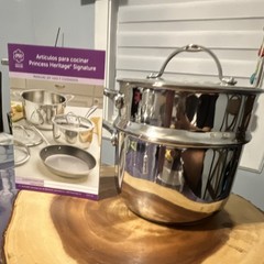 Princess Heritage Signature Stainless Steel Double Boiler 3-Piece Set w/Lid