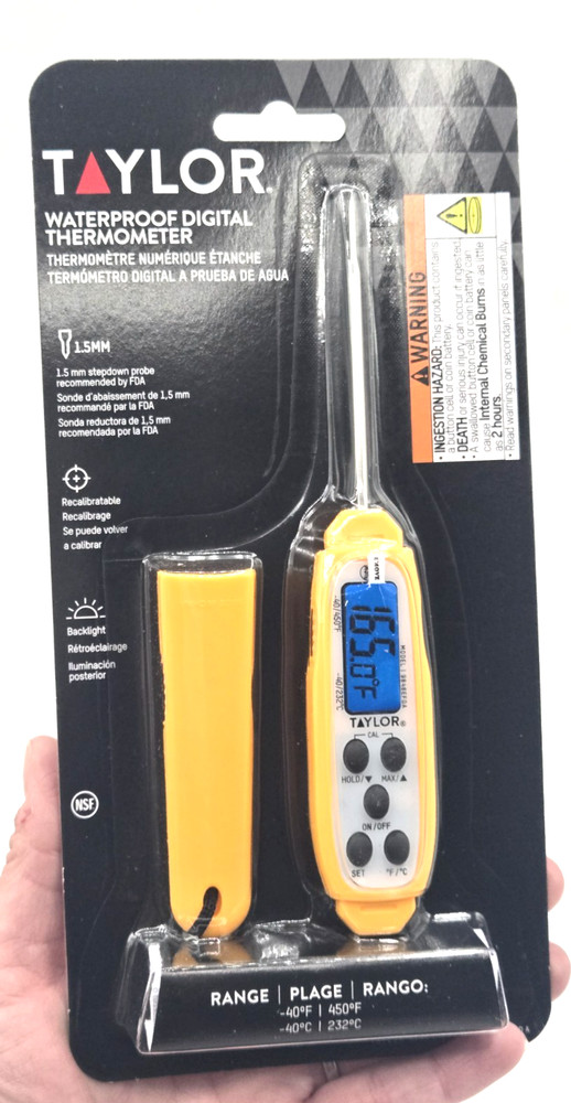 Taylor Waterproof Digital Food Thermometer 9848EFDA -40°F to 450°F