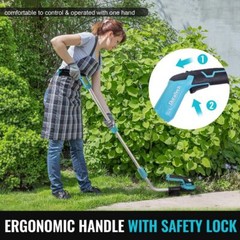 DURATECH 3-in-1 7.2V Cordless Hedge Trimmer 50″ Extension Pole Battery USB-C USA