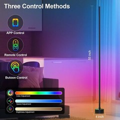 2-Pack Corner Floor Lamp,Lamps for Living Room with Smart App and Remote Control