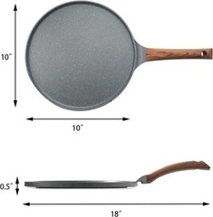 Crepe Pan Nonstick Griddle 10 Inch Swiss Granite Coating Skillet Induction