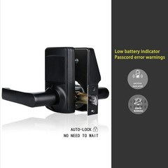Keypad Door Lock with Handle-Keyless Entry Door Lock -Matte Black