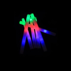 100PCS LED Foam Sticks Light Up Wands Rally Flashing Glow Party Rave