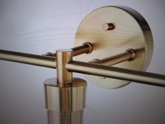 Globe Cannes 24.25 in. 3-Light Matte Brass Vanity Light with Shades & Bath Set