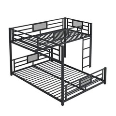 L Shaped Metal Twin over Full Size Bunk Bed