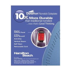 Hamilton Beach Durathon Digital Retractable Cord Iron, Silver, Model 19902F
