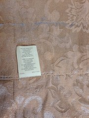 JCPENNY Wave Valance Tan Light Brown Silver Scroll Fringe Rod Pocket 24×54 1pc