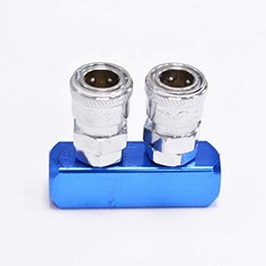 1/2″ Air Hose Inline Manifold Block Splitter, 1/2″ BSPT, 1Pcs 2 Ways 5 Ports
