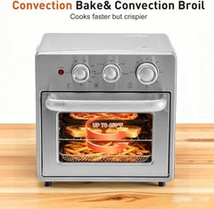 Stainless Air Fryer Toaster Oven Combo Oven Countertop Functional,Up to 450°F