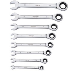 Combination Wrench Set 30 PCS SAE 1/4″ to 1″, Metric 8mm to 24mm Organizer Rack