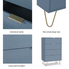 4 Drawers Chest Of Dresser Storage Tower Wood Cabinet Modern Bedroom Organizer