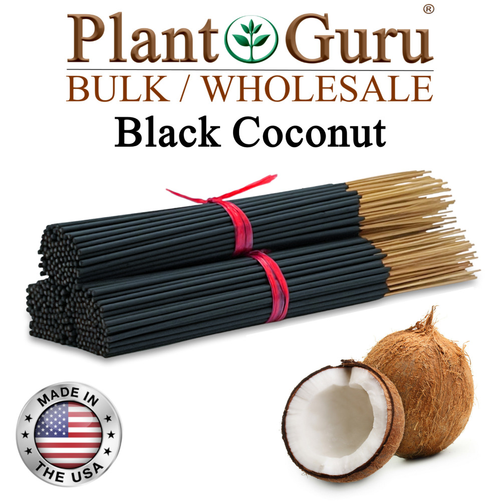 BLACK COCONUT Incense Sticks 11″ Bulk Pack Wholesale Hand Dipped Lot
