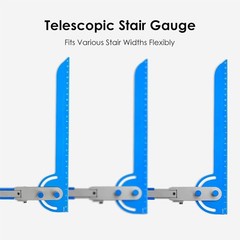 Stair Tread Template Tool Aluminum Alloy Jig Accurately Measuring Angle Length