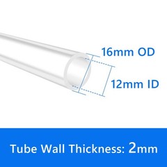 Pure Silicone Tubing, 12mm ID x 16mm OD High Temp Food Grade Tube Pure Silico…