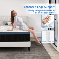 12″14″ Hybrid Mattress Memory Foam InnerSpring Twin Full Queen King Bed In a Box