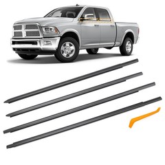4PCS Window Weatherstrip Seal For Dodge Ram 1500 2500 3500 Crew Cab 2009-2024