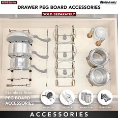 24.25 In. W X 6.63 In. H X 21.25 In. D Natural Brown Trimmable Pegboard Drawer O