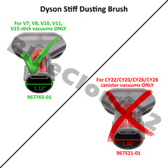 Genuine Dyson V7 V8 V10 V11 STUBBORN STIFF DIRT DUSTING BRUSH # 967765-01